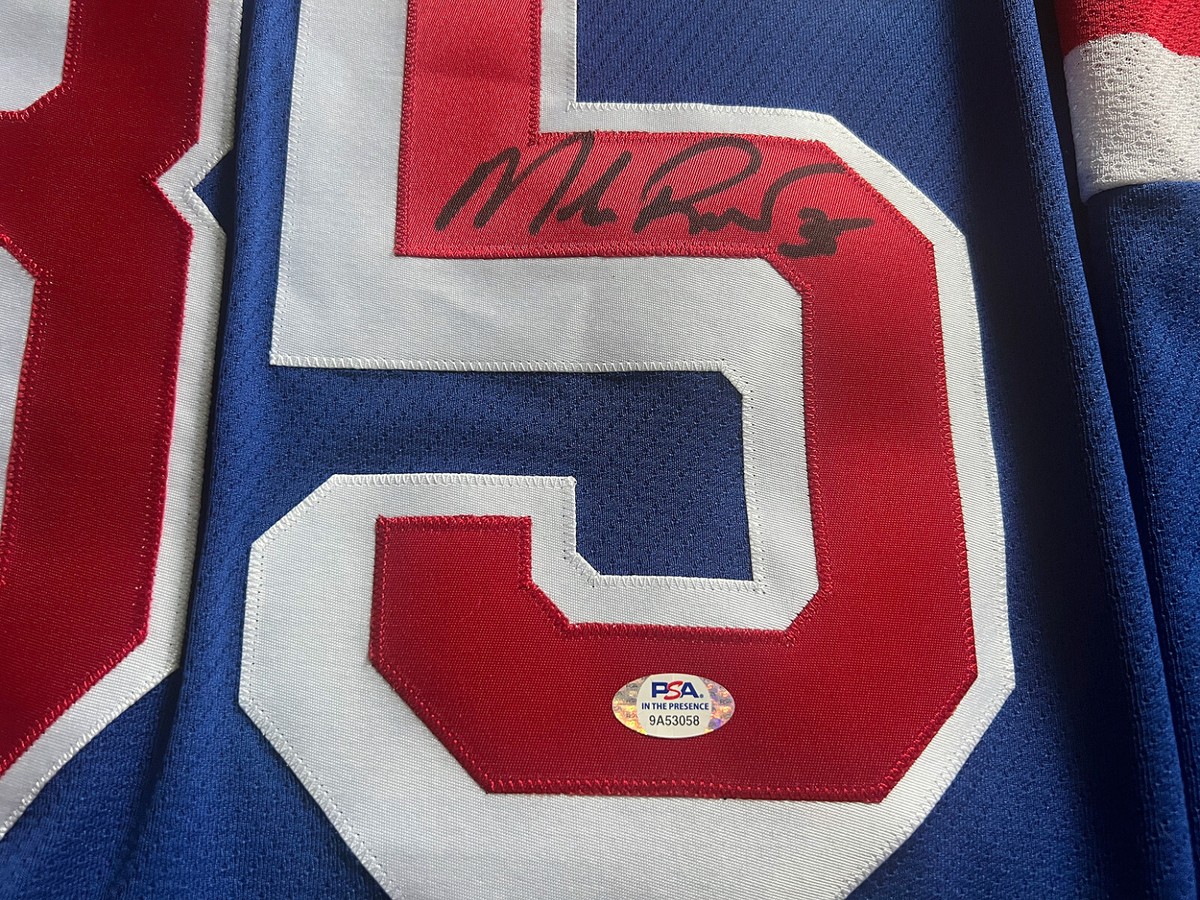 MIKE RICHTER New York Rangers SIGNED Autographed JERSEY PSA COA