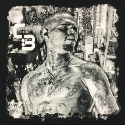 Chris Brown The Party Tour 2017 T-Shirt 2-Sided Concert RnB Hip Hop Rap Tee Sz M
