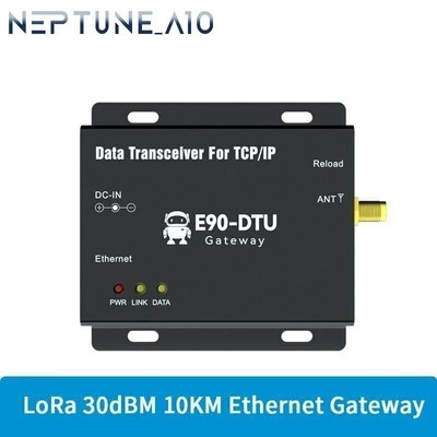 LoRa 433MHz Ethernet Gateway MQTT 30dBm DC8~28V 10km TCP UDP Transceiver Gateway