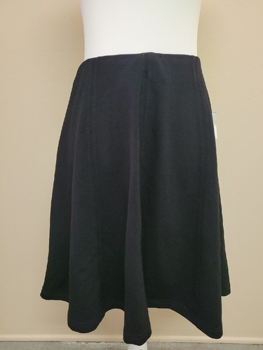 NWT ROZ & ALI Women's Skirt A-Line Elastic Waist Black Color Stretch.Size L - Picture 3 of 17