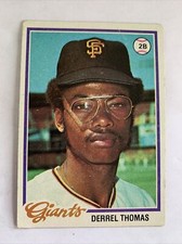 1978 Topps Baseball Card #194 Darrel Thomas San Francisco Giants Ex+ Free Ship!