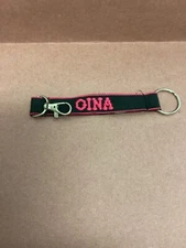 Lanyard ID Keychain Personalized Gina Black