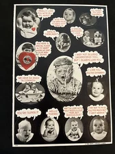 Vintage 80’s Mark 1 Cute BABIES Large Stickers Sheet