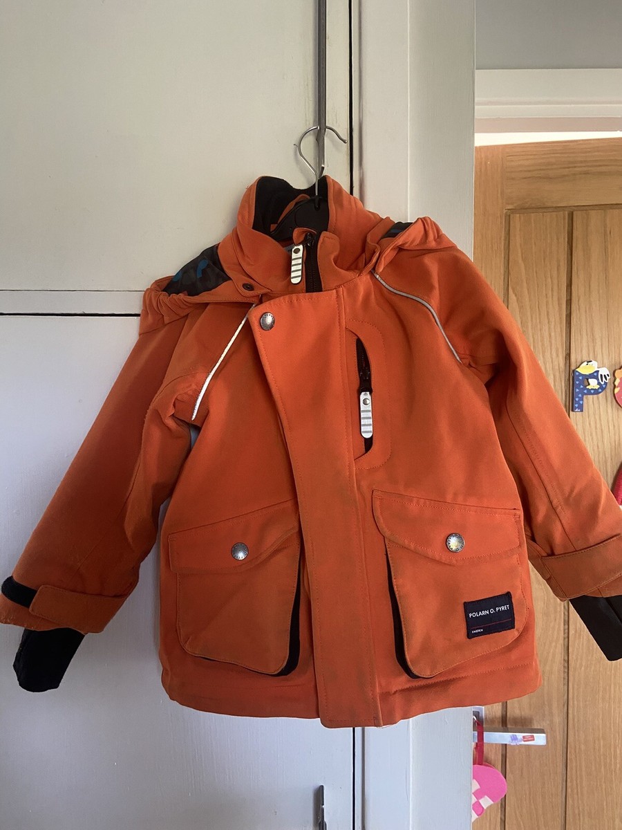 Polarn O Pyret Orange Waterproof Winter Children’s Coat Age 2-3