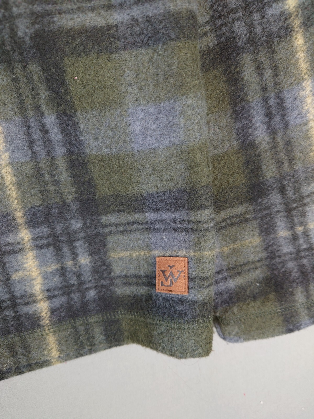 John Wayne 1/4 Snap Button Pullover Plaid Sweater… - image 4