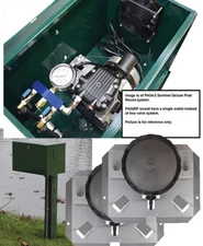 Sentinel Deluxe Pond Aeration System PA34-2 system w/ post mount cabinet