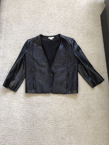 Helmut Lang women metallic black 3/4 sleeves jacke