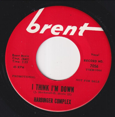 HARBINGER COMPLEX * I Think I'm Down * 1967 USA GARAGE PSYCH FREAKBEAT MOD 45 *