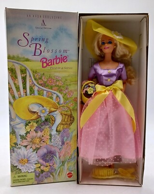 1995 Spring Blossom Barbie Puppe / Avon Special Edition / Mattel 15201 / NrfB