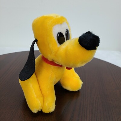 Vintage Disneyland Pluto Dog Plush 6.5'' Mickey Mouse Friend Pet Stuffed Animal