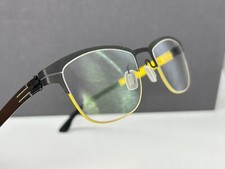 Ic! Berlin Eyeglasses Frames Men Woman Black Yellow Matte Square Sulley NP:499€