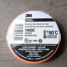 3M Economy Vinyl Electrical Tape 1400C Orange 3/4" x 60' x 7 mil