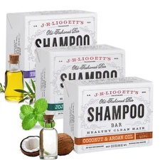 J·R·LIGGETT'S Shampoo Bars - Tea Tree, Jojoba & Peppermint and Coconut