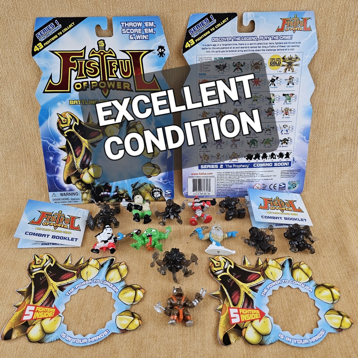 FISTFUL OF POWER Series 1 Battling Action Game Moose Toy 2004 Lot