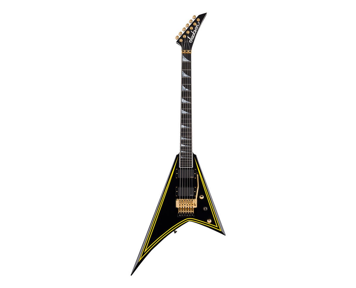 ギター Jackson / MJ Series Rhoads RR24MG 2023 - Jackson MJ Series Rhoads RR24MG - Black w/ Yellow