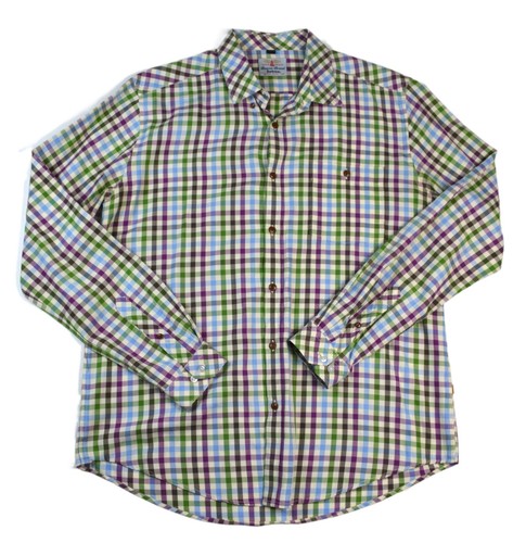 Barbour Beacon Brand Gingham Check Cotton Button Down Shirt Huckberry Men's M