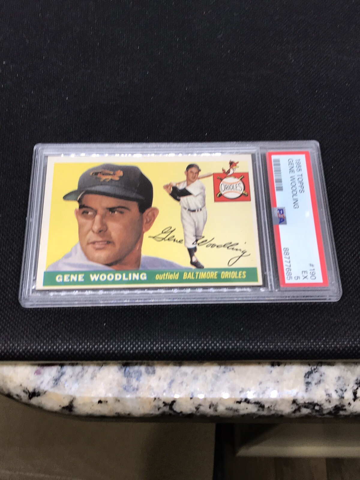 1955 Topps Baseball #190 Gene Woodling Baltimore Orioles PSA 5 EX