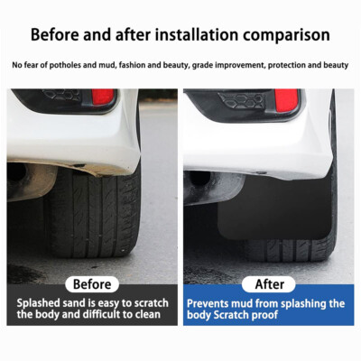 4-Piece Mud Flap Splash Guard Set – Fits Subaru Impreza Hatchback – KEEPDSGN – Black – Universal