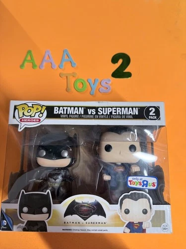 🦇 Funko Pop! Heroes Batman vs Superman Metallic 2-Pack Exclusive New