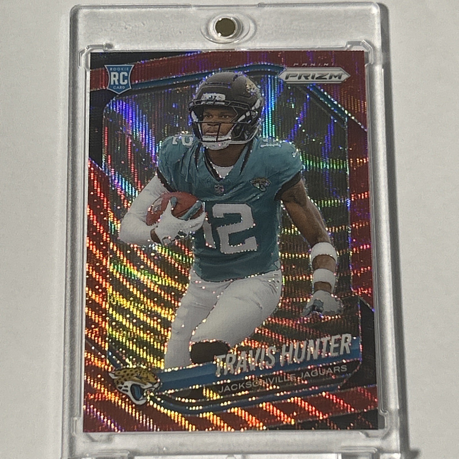 2025 Panini Prizm Travis Hunter Red Wave Prizm Rookie Card RC /149 #301 Jaguars