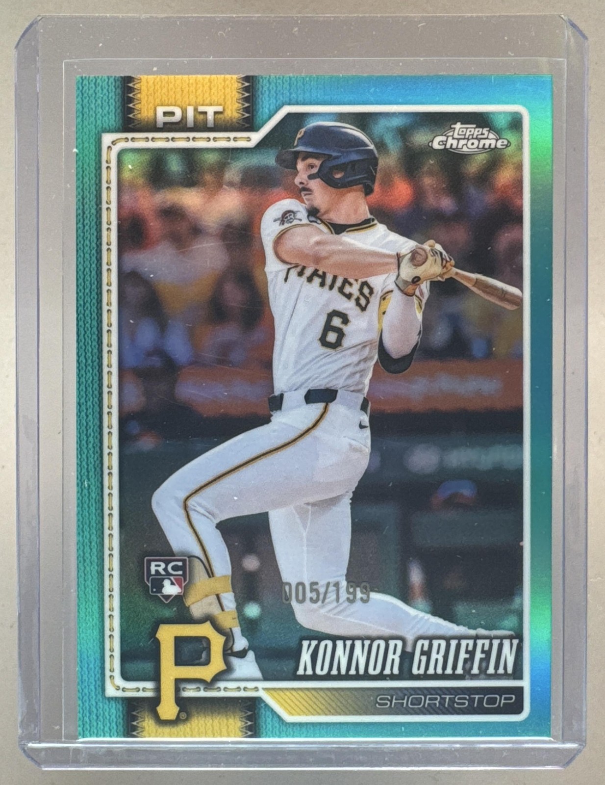 Konnor Griffin 2026 Topps Chrome #74 Aqua Refractor Rookie RC /199