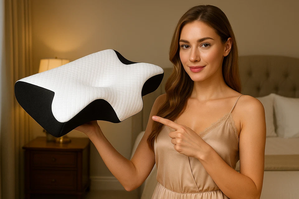 Nacken Therapiekissen Memory Schaum Anthrazit Orthopädisch Ergonomisch Schmerzen - Bild 4 von 4