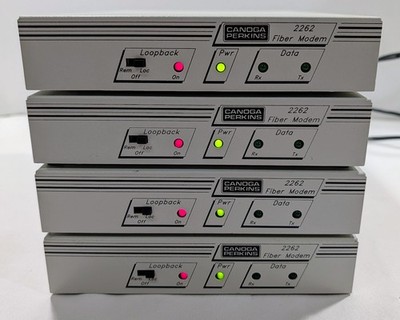 Lot Of 4 Canoga Perkins 2262 Fiber Optic Stand-Alone Modems - Tested & Working