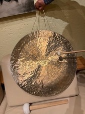 Feng-Gong, Windgong,Messing mit 1 Schl&auml;gel 22&ldquo;/56 cm &Oslash;