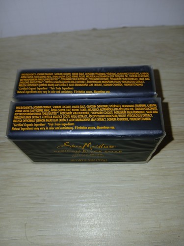 2 Pack African Black Soap With Shea Butter 3.5oz Blemish Prone Face & Body Bar - Picture 11 of 12