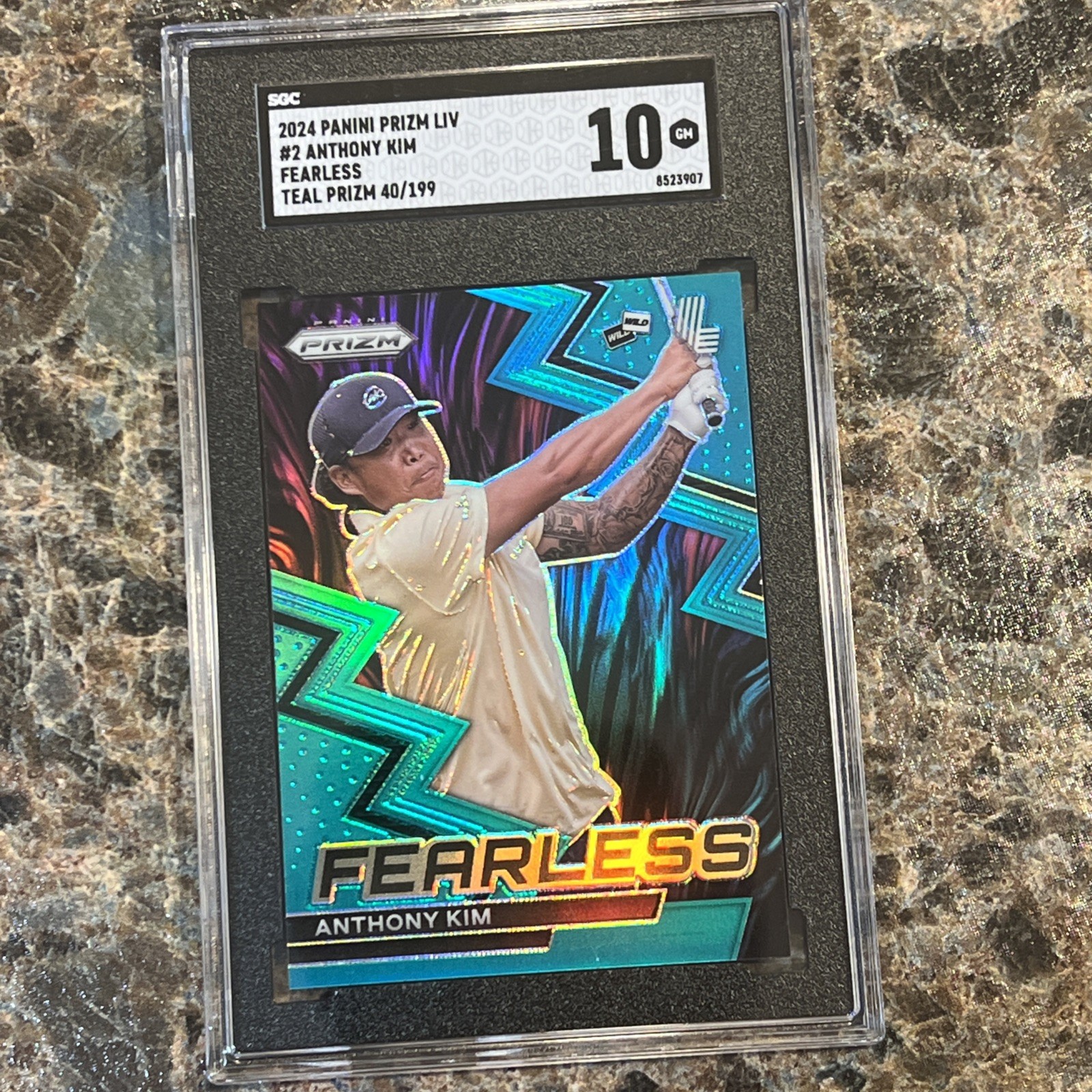 2024 Panini Prizm Liv Golf - Fearless Anthony Kim #2 Teal Prizm /199