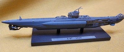 U-Boot-Modell U 47 -  1939 Metall auf Sockel ca. 19 cm lang sehr dekorativ