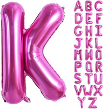 40 Inch Large Rose Red Letter K Balloons Giant Hot Pink Alphabet Letter Balloons