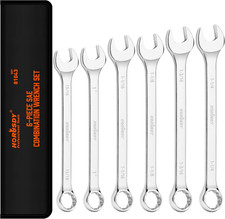 Horusdy Large Wrench Set With Rolling Pouch Sae 6-piece 1516 1 1-116 Horusdy Large Wrench Set With Rolling Pouch Sae 6-piece 1516 1 1-116