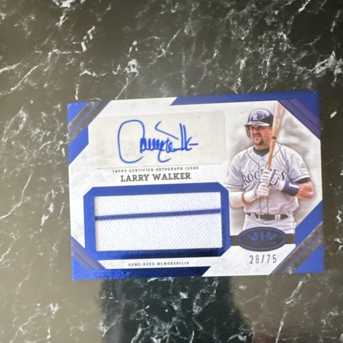 2025 Topps Tier One Larry Walker Blue Jumbo Relic Auto /75 Rockies | eBay