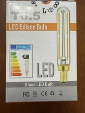 6 Pack LED T6.5 Led Edison Tube Bulb, Dimmable 4W, 500lm E17-daylight