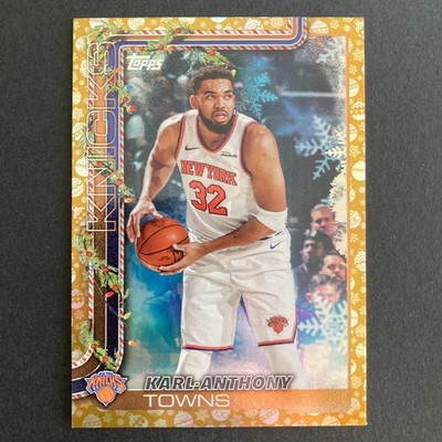 Karl-Anthony Towns 2025-26 Topps Holiday Stocking Stuffer Metallic Gold Ornament