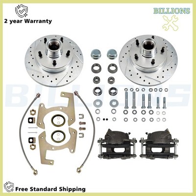 Deluxe Disc Brake Kit For Chevy Half-Ton Truck Pickup 1947-59 , Drilled&Slotted
