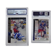 1994 Upper Deck Autographed Stephane Matteau New York Rangers Signed PSA COA 136