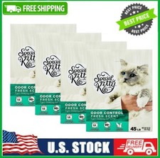 4 pack Special Kitty Clumping Clay Cat Litter, Fresh Scent, 45 lbs Box