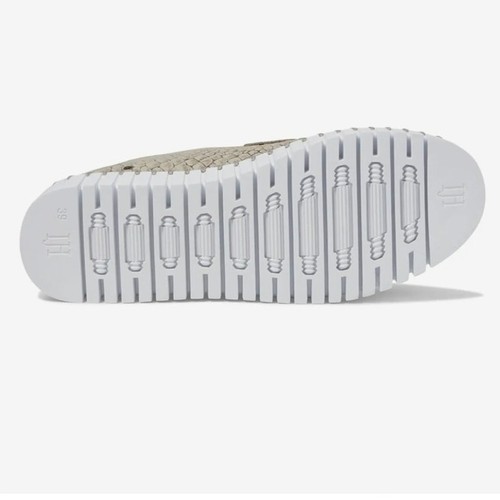 Ilse Jacobsen Tulip 3868 Snake Embossed Slip On Sneakers Wheat Size 38/ US 8 - Picture 3 of 10