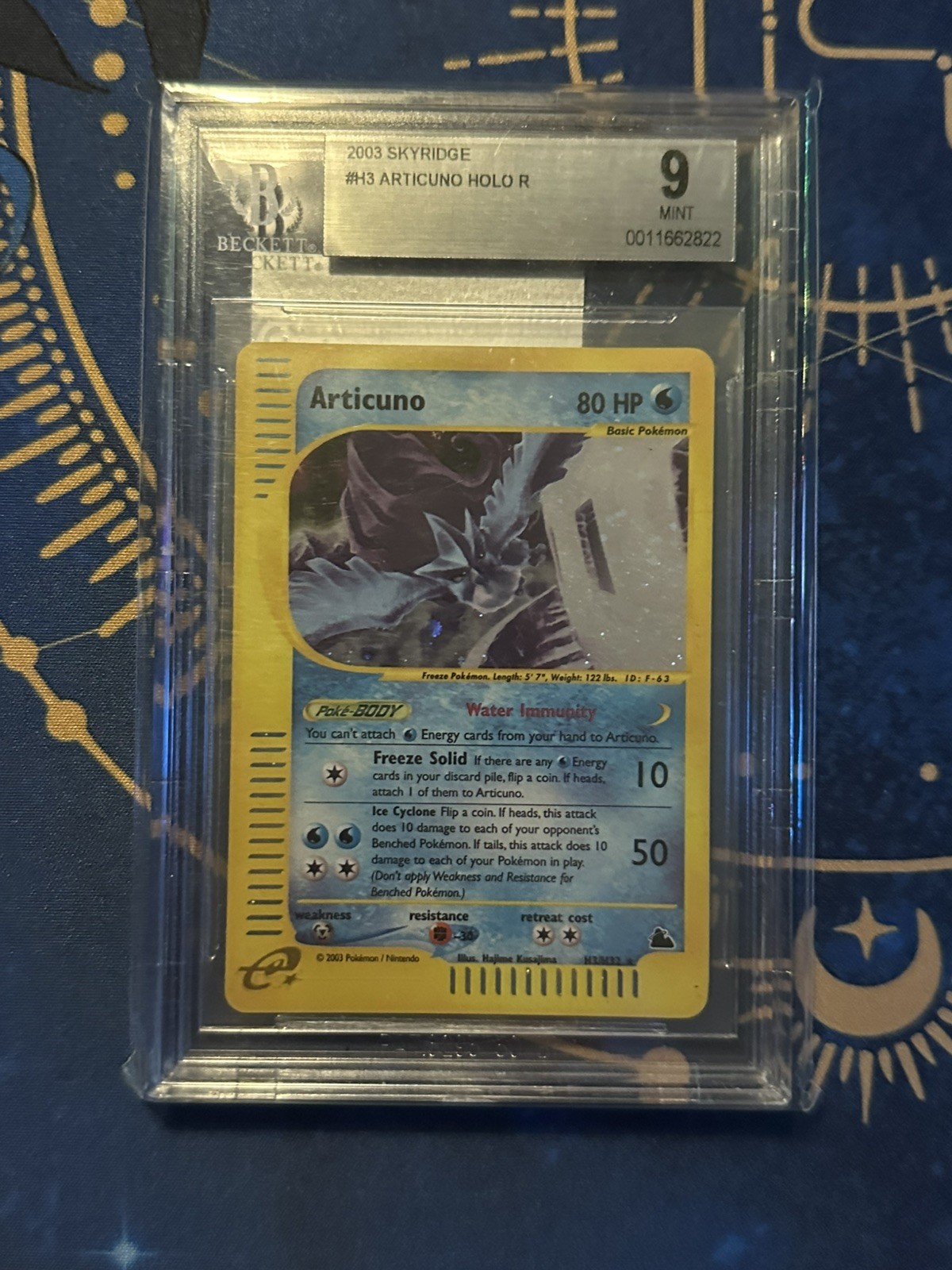 2003 POKEMON SKYRIDGE #H3 ARTICUNO-HOLO BGS 9