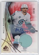 2024-25 Upper Deck SP Game Used Red Jersey 59/65 Matty Beniers #60 Auto 1tj3