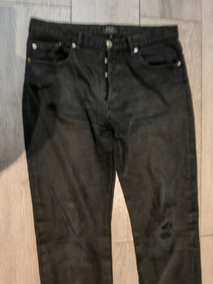 PAIR#4 Stylishly Worn In Vintage APC A.P.C NEW STANDARD BLACK JEANS W:30/33 L:33
