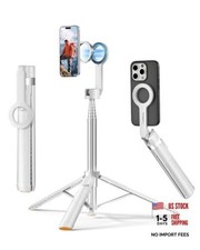 72'' Magnetic Selfie Stick Tripod for iPhone MagSafe One-Click Open White