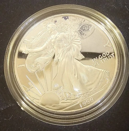1999-P American Eagle One Dollar 1 oz Silver ,OGP,COA, Philadelphia
