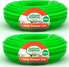 2Pk Trimmer Line 20M X 2Mm Green Strimmer Wire, Durable & Flexible Nylon Cord fo 0.19 per metre