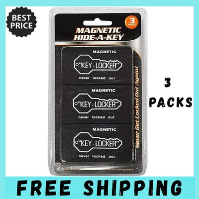3x Magnetic Key Case Holder Sticks To Car Hide A Spare Key Storage Safe Hideakey