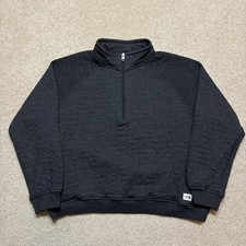 The North Face Sweatshirt Womens XL Gray Fleece 1/4 Zip Mock Neck Pullover