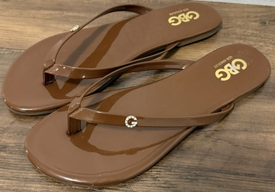 #ad GBG Los Angeles Blake Jelly Caramel Brown Flip Flops Size 8.5 $12.99
