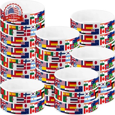 Threehoney 120 Pcs Around The World Party Favors International Country Flags Wri